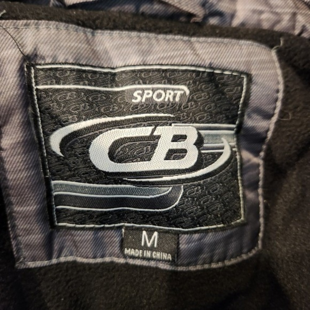 CB Sport Women's Gray Striped Belted Ski Jacket Size M Flaw: NO‎ HOOD - Picture 2 of 9